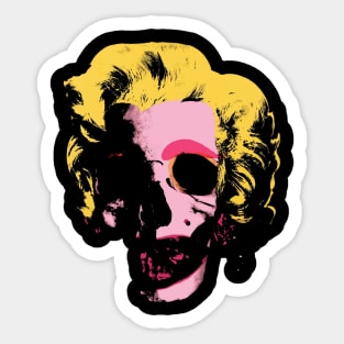 Marilyn Monroe Pop Art Skull Sticker